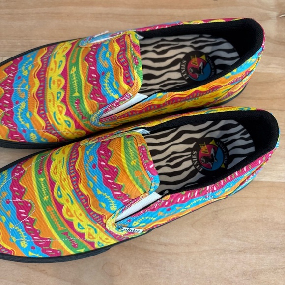 NEW Ethies Men's 11 Colorful Neon Skateboarding Canvas Slip on Marana Shoes - Picture 3 of 9